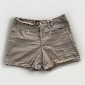 Gloria Vanderbilt‎ Amanda Bermuda Shorts Womens 10 Safari Tan Denim High Rise